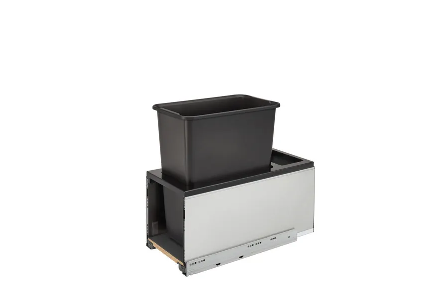 Rev-A-Shelf with Blum LEGRABOX frame Single 30 qt. LEGRABOX Bottom Mount Waste Container